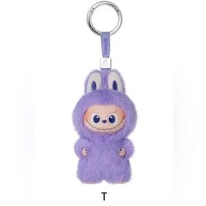 NIB T Pin For Love Labubu Purple Popmart Vinyl Plush Keychain